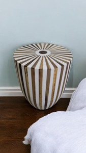 Nouveau style de tabouret en os incrusté à motifs pour salon et décoration intérieure – Meilleure vente d'objets en os incrustés pour salon - Product Image 3