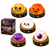 12 pièces Nouveauté transfrontalière Halloween Squishy en forme de boulette de riz, doux, non collant, excellent rebond, anti-stress