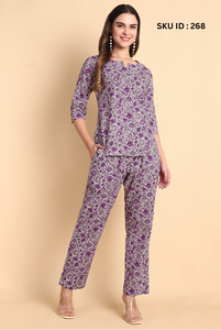 Conjunto de Pijama y Top de Noche Elegante y Transpirable de Rayón con Cuello en V para Mujer, Estampado Otoñal, Top de Manga Larga y Pantalones - Product Image 2