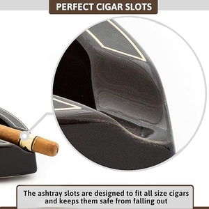 Cenicero de Aluminio para Cigarros sin Humo, 4 Ranuras, Resistente, para Uso en Exteriores, Patio, Hogar u Oficina, Decoración de Estilo Americano - Product Image 5