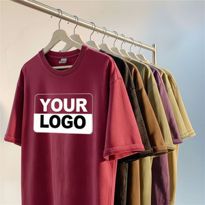 Camiseta de Alta Calidad con Hombros Caídos, de Algodón Grueso, Personalizable, Estilo Urbano, Talla Grande para Hombre - Product Image 4