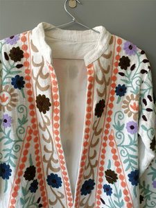 Chaqueta de Invierno para Mujer, Estilo Suzani Bordado a Mano, Kimono Boho, Algodón, Regalo para Damas de Honor, Prenda Exterior Étnica, Resistente al Viento - Product Image 4