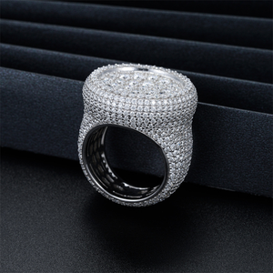 Hip Hop Ring 925 Silver Inlay D Color VVS Moissanite Ring Fashion Trend Full Diamond Men and Women Ring - Product Image 1
