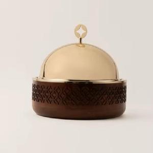 Contenedor de Especias Metálico Hecho a Mano, Plegable, Ecológico, con Tapa Dorada, Diseño Tradicional Chino, Hermético para Almacenamiento de Alimentos - Product Image 1