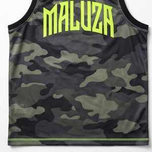 Conjunto Deportivo MALUZA Estampado para Baloncesto, Tallas Grandes, Transpirable, Camiseta y Pantalones Cortos para Gimnasio y Ropa Deportiva Urbana - Product Image 3