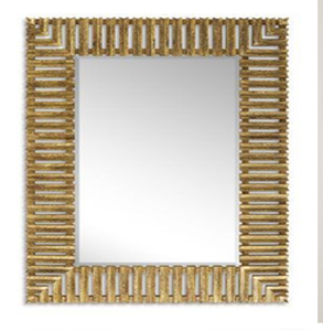 Superbe miroir mural multicouche à motif de briques en or et en verre ; disponible à prix de gros. - Product Image 3