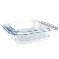 Plat à pâtisserie en verre borosilicate haute résistance, résistant à la chaleur, compatible four, micro-ondes et lave-vaisselle, sans BPA, avec poignée, écologique