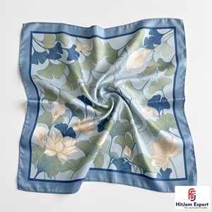 Custom Digital Print <b>Silk</b> Feel Square <b>Scarf</b> Manufacturer High Quality Lightweight Women Fashion OEM ODM Supplier - Product Image 5