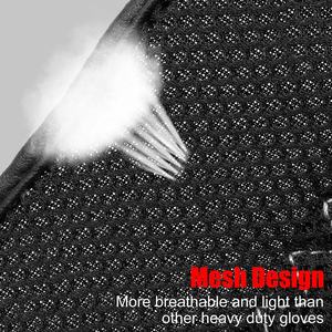 Working <b>Gloves</b> <b>Mesh</b> Design Comfort Fit Breathable Cowhide Leather Scratch Resistance Safety Garden Yard Working Driver <b>Gloves</b> - Product Image 4