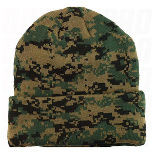 Unisex Winter Warm Acrylic Camo Beanie <b>Hats</b> Solid Color Plain Custom Embroidery Logo Stylish Modern Image Soft Stretchable - Product Image 4