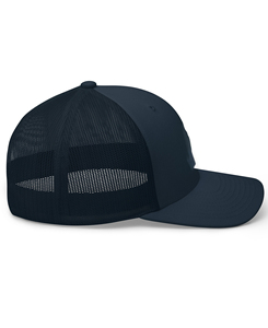 Unisex <b>Navy</b> Blue 6-Panel Trucker Cap Mesh Fabric Adjustable Back Waterproof Casual Solid Pattern Spring Summer <b>Hat</b> 2026 Sale - Product Image 6