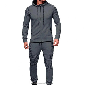 Ropa deportiva informal para hombre, conjunto de 2 piezas, Sudadera con capucha transpirable estampada, bolsillos con cremallera, pantalones largos, Color sólido, buena ropa deportiva, chándales - Product Image 4
