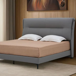 Cadre de lit king size en bois massif, sculpté à la main, de qualité supérieure, luxueux et fait main, avec pied de lit, meilleur mobilier de chambre en bois. - Product Image 1