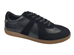 Chaussures de marche pour hommes en cuir synthétique noir à lacets, respirantes, avec semelle intermédiaire et extérieure en EVA, en cuir véritable, toutes saisons, décontractées - Product Image 1