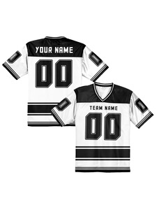 Camiseta de Fútbol Personalizada Y2K con Cuello en V, Personaliza con Nombre y Número, Camiseta de Fútbol de Manga Corta, Top Informal de Moda para Hombre y Mujer - Product Image 4