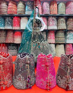 Lehenga choli เสื้อทำงานหินกระจก jarkan ที่ดูสง่างามสำหรับเจ้าสาวสำหรับงานแต่งงานในฤดูหนาวปากีสถานอินเดีย - Product Image 4