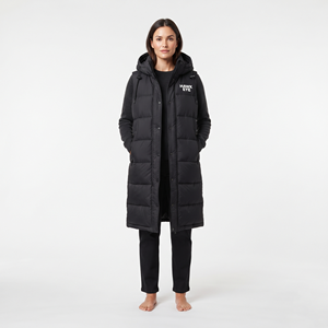 Chaleco largo acolchado para mujer con capucha, abrigo de invierno acolchado con cremallera completa, ropa de calle informal, moda, fabricante mayorista - Product Image 6