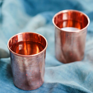 Verres à boire en cuivre pour une hydratation consciente, vaisselle ayurvédique écologique réutilisable et durable pour un style de vie paisible quotidien, usage domestique - Product Image 1