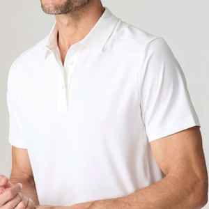 Chemises pour hommes à manches longues, coupe ajustée, col zippé, tricotées, respirantes, 180g, couleur unie, service OEM, haute qualité, style décontracté - Product Image 5