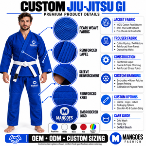 Kimono Profesional de Jiu Jitsu Brasileño (BJJ) Personalizado para Equipos, Uniforme para Torneos IBJJF, Fabricante, Suministro al por Mayor - Product Image 6