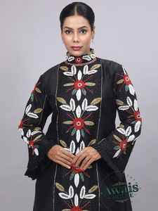 Conjunto de 2 Piezas de Lujo AWAIS HOUSE para Mujeres Musulmanas, Modesto, Sencillo, de Terciopelo Sólido con Cuentas, Lavable, Ecológico, Largo hasta el Suelo - Product Image 4