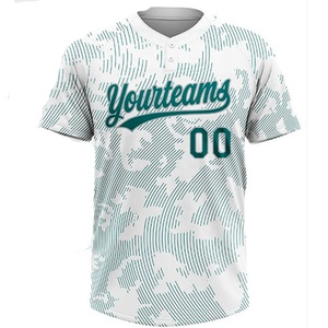 Camiseta de béisbol Lisa personalizada, camiseta de béisbol para hombre, camisetas con botones, camisetas de béisbol deportivas de equipo activo, cuello en V, manga corta - Product Image 3