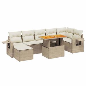 Conjunto de Sofás de Jardín en Beige y Blanco Crema para Patio, Muebles de Exterior Elegantes - Product Image 2
