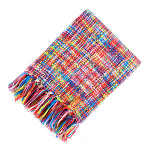 Manta de sofá Boho Handloom con patrón de tejido, borde de borla, algodón suave, fabricante de exportación indio - Product Image 6