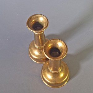 Round Shape Gold Finish <b>Brass</b> Candle Holder Candle Holders for Wedding and Home Decor <b>Brass</b> <b>Candlestick</b> Holder Set of 2 - Product Image 4