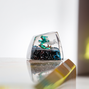 คีย์แคปช่างฝีมือแห่งป่าลึกลับ, คีย์แคปแบบกำหนดเอง, คีย์แคปอนิเมะน่ารัก, คีย์แคปสีเขียว, ชุดคีย์แคป, คีย์แคปไม้ - Product Image 3