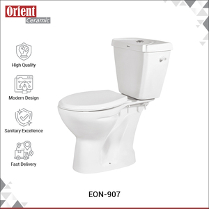 WC en céramique blanche de style moderne, design occidental personnalisé, de qualité supérieure, vente en gros, nouveau design, toilettes 2 pièces - Product Image 2