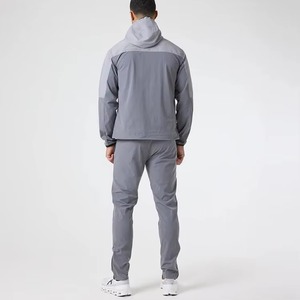 Men's Autumn Printed Windproof Windbreaker Tracksuit 2-Piece Customizable Set Quick Dry Microfiber Fabric <b>Zip</b>-<b>Up</b> Hoodie Jogger - Product Image 5