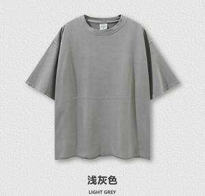 Primavera Verano superventas personalizado Hip Hop Vintage Oversize peso pesado manga larga Camiseta para hombres Doble - Product Image 3