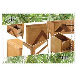 Muebles para el Hogar de Alta Gama, Diseño Contemporáneo, Colección MARS, Mesa de Noche de Madera Maciza para Dormitorio - Product Image 5