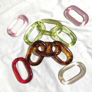 Cadena de Eslabones de Resina Transparente Grande y Colorida, Hecha a Mano, Ecológica, Decoración para Colgar en la Pared, Proyectos de Bricolaje - Product Image 6