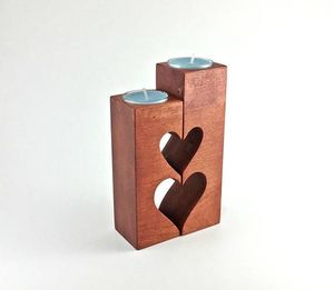 Magnifique porte-bougie en bois pour la décoration de la maison, support à bougie rustique artisanal et centre de table pour salle à manger, salon - Product Image 1