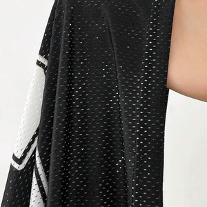 เสื้อเจอร์ซีย์อเมริกันฟุตบอลทรงหลวม แขนยาว ไซส์ใหญ่ แบบ unisex ขายส่ง OEM รับสกรีนหมายเลข เสื้อกีฬาคอวี ผ้าตาข่าย - Product Image 4
