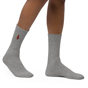Embroidered <b>Socks</b> Custom Logo Breathable Soft Crew Ankle Length 80% Cotton Polyester Spandex Made USA Spring Season Animal Print - Product Image 5