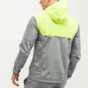 Wholesale Fitness & Gym Apparel Supplier Lightweight Bright Color Hooded Windproof Jacket and Pants Bulk Color Block Windbreaker - Product Image 3