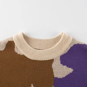 Pull en acrylique pour garçons, doux et confortable, tricoté de qualité supérieure, à rayures, pour l'automne, décontracté et confortable - Product Image 1