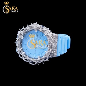 Reloj de Moissanita con Incrustaciones de Diamantes de Imitación de Calidad Premium, Reloj de Moda Urbana para Hombre, Disponible para Exportación - Product Image 1