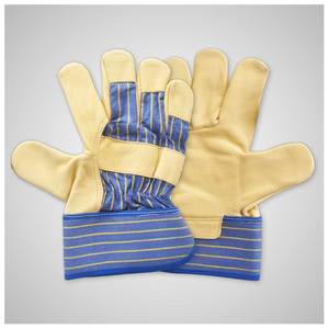 Guantes de Trabajo Resistentes, de Cuero Vacuno Amarillo, para Uso General, Resistentes al Calor y al Fuego, 11 oz - Product Image 3