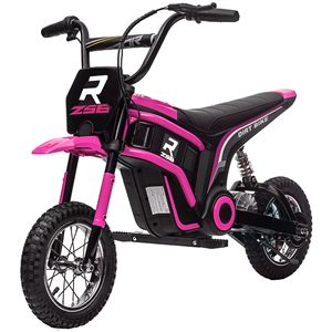 Moto Elettrica Fuoristrada Rosa 24V 350W con Acceleratore a Manopola, Velocità Fino a 24 km/h - Product Image 1
