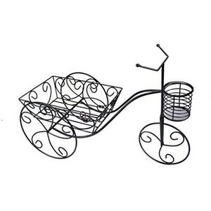 Support de plante suspendu en fer forgé artisanal, doté d'un travail métallique artistique et d'une résistance structurelle durable - Product Image 2