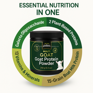 OEM Goat Milk <b>Protein</b> Powder with Oat Fiber & Colostrum 162g <b>Protein</b> 50g+ Per Serving Low Sugar for Adult Children Muscle Growth - Product Image 4
