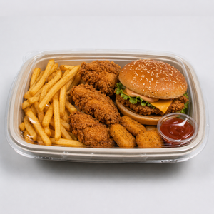 Boîte alimentaire compostable en bagasse de canne à sucre de 1000 ml avec couvercle anti-fuite, idéale pour les repas et les plats à emporter lors de fêtes – Meilleures ventes - Product Image 1