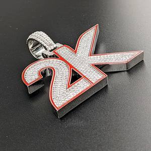 Colgante de Letra Personalizado de Lujo, Estilo Hip Hop, con Moissanita VVS de Corte Redondo, Plata de Ley 925, Certificado IGI, Collar con Colgante - Product Image 4