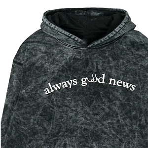 เสื้อฮู้ดดี้ Always Good News ทรงโอเวอร์ไซส์ ยูนิเซ็กส์ ผ้าฟลีซคอตตอน 100% ลุคสบายๆ สำหรับฤดูหนาว สไตล์สตรีทแวร์ ล้างสีแบบแอซิดวอช - Product Image 2