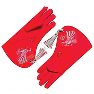 Guante de Cetrería de Cuero con Bordado de Águila, Diseño en Blanco y Negro, Equipo de Caza Duradero, Talla Única, para Todas las Estaciones - Product Image 2
