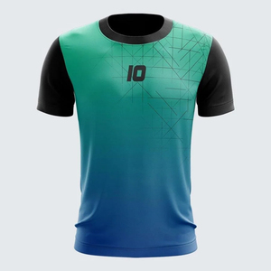 ชุดฟุตบอลสั่งทำยอดนิยม พิมพ์ลายแบบซับลิเมชั่น เสื้อแข่งแขนสั้น แห้งเร็ว ระบายอากาศได้ดี ผลิตจากโพลีเอสเตอร์ ชุดทีมสโมสร - Product Image 1